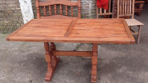 Mesa De 2 Mts Base Torneada + 8 Sillas Aurelia