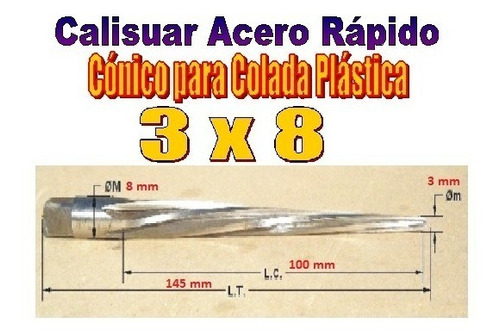 Calisuar Cónico Colada Plástica 3x8