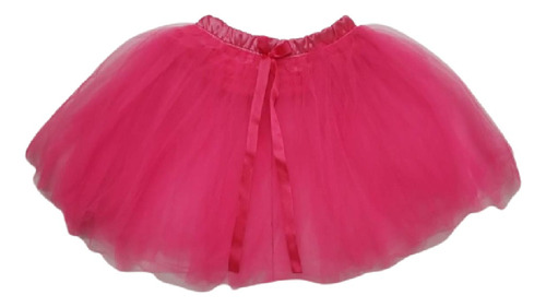 Tutu 3 Capas De Tul Con Moño Danza Niñas