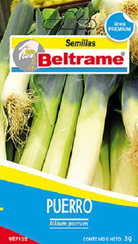 Semillas De Puerro Allium Porrum  Beltrame 3g Huerta 