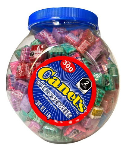 Chicles Canels Confitadas Jarra Vitro 4 Pastillas 300pz