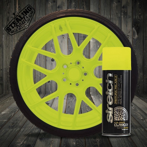 Imagen 2 de 10 de Stretch | Amarillo Fluorescente | Pintura Removible | Fluo