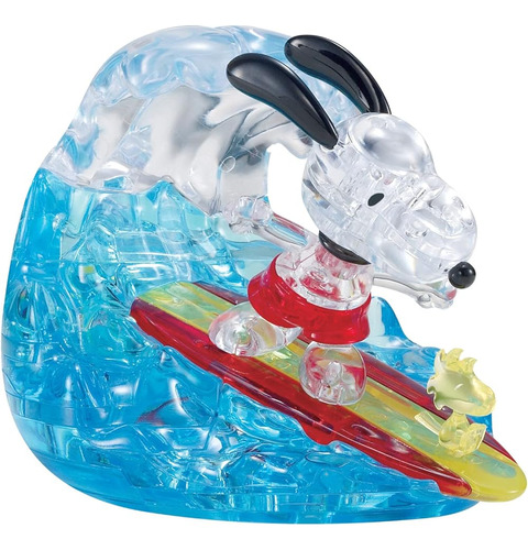 Rompecabezas De Cristal 3d Originales | Peanuts Snoopy Surf 