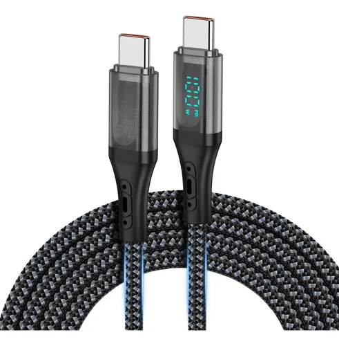 comprar Cable Usb C 100 W E-marker 5a Carga Rapida Pantalla Potencia