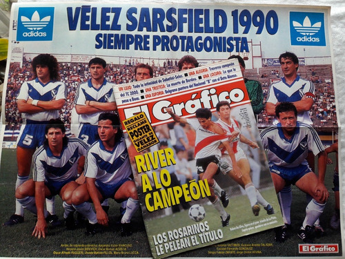 El Gráfico Nº 3712 Año 1990 Poster Gigante Velez - River 