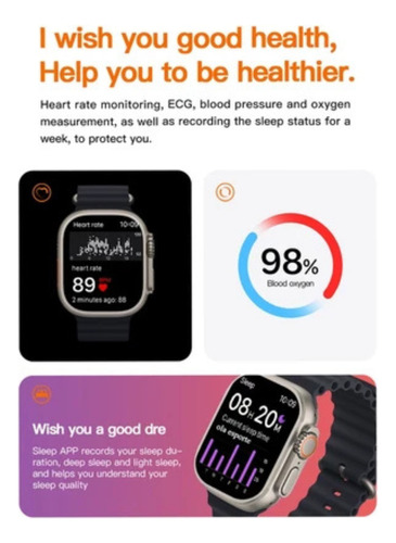 Reloj Inteligente Gs8 Ultra, Bluetooth - Inalámbrico