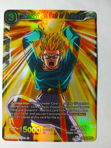 Cartas Dragon Ball Goten Flash Brilliance Holo Darkside Tcg