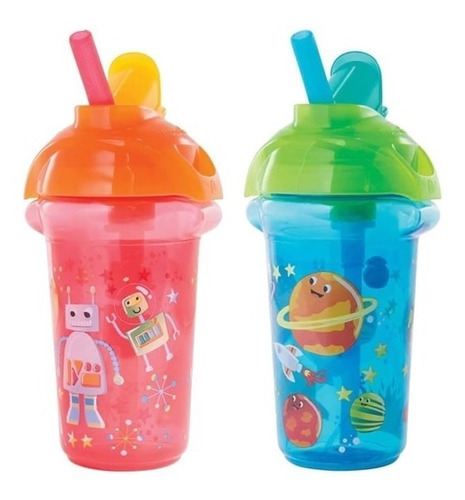 Set 2 Vasos Con Sorbito 260ml Munchkin Petit Baby