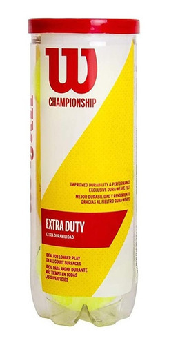 Pelotas Tenis Wilson Tubo 3 Padel Championship Pelotitas Entrenamiento Cancha