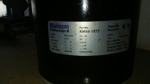 Motor Ventilador 1/3 Hp Kielmann Usado