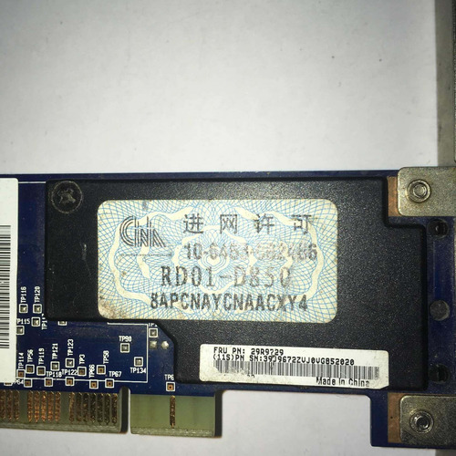 Tarjeta De Red Pci Fax Anatel Rd01 - D850 (Usado)