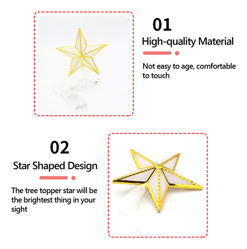 Adorno De Estrella For Árbol De Navidad Led Con Usb Y
