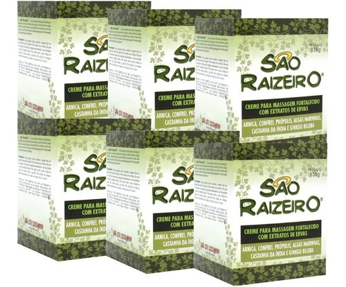  Creme Para Massagem São Raizeiro 135g Kit Com 6