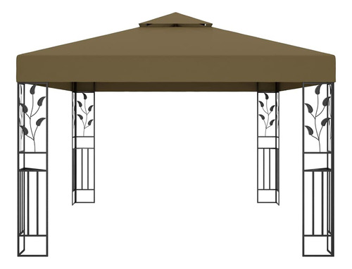 Gazebo Techo Rigido Toldo Resistente Al Agua Acero Polvo