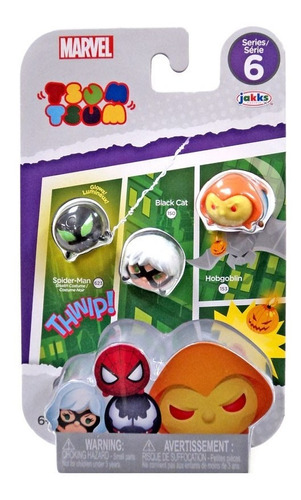 Marvel Tsum Tsum 6 De La Serie De Spider-man, Black Cat &