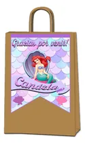 Comprar Kit Imprimible Candy La Sirenita Ariel Lila Personalizado