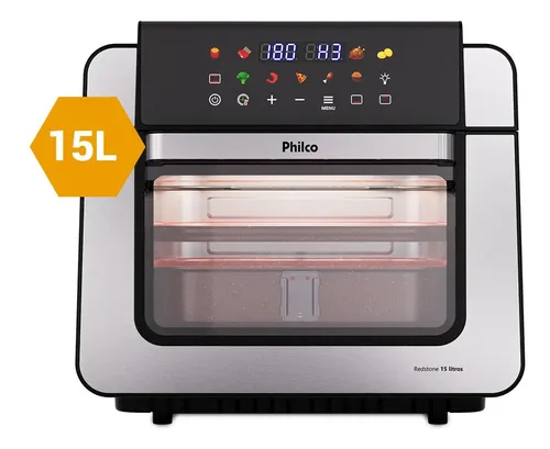 Air Fryer Oven Paf15b 15l Dupla Resistência Philco Preto 220v