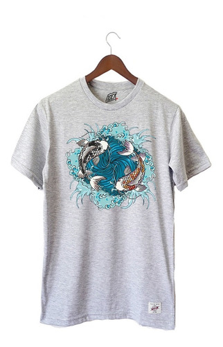 Remera Fish Blue Dtg Full Color  100% Algodón - Nock