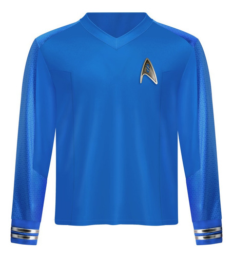 Star Trek Estirar Camiseta Azul Cosplay