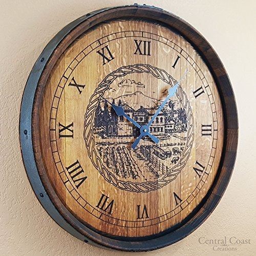 Reloj De Pared - Reloj De Bodega Antigua Con Tapa De Barril 