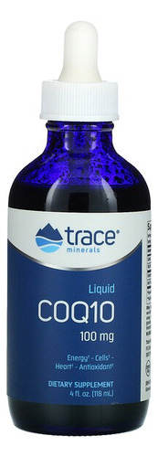 Trace Minerals Liquido Coq10 100mg 118ml Antioxidantes Sabor Sin Sabor