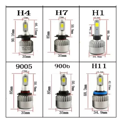Kit Led S6 Hd H16 Gen 32000lm Chip Cob 12v Neumovil