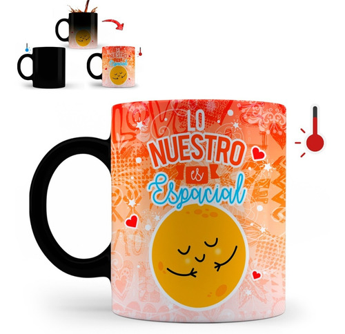 Imagen 1 de 2 de Taza Mágica San Valentín Novios Lo Nuestro Es Especial