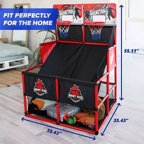 Juego Arcade De Baloncesto Infantil Doble Tiro Con Contador