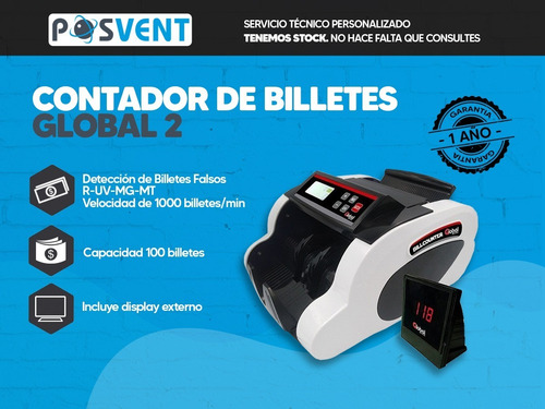 Contador Billetes Maquina Billcounter Pesos Dolares Euros