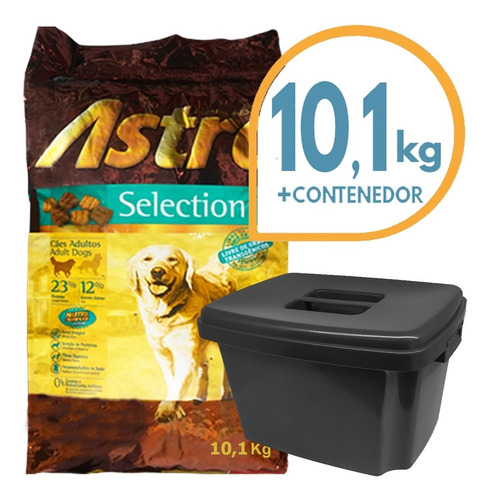 Comida Perro Adulto Astro Selection 10,1 Kg + Contenedor