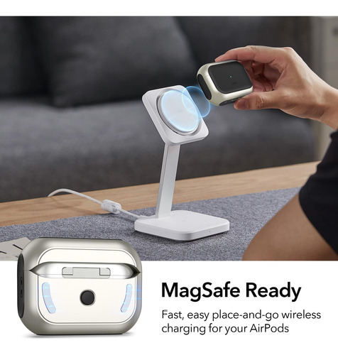 Capa Esr Para AirPods Pro De 2ª Geração Com Magsafe Silver