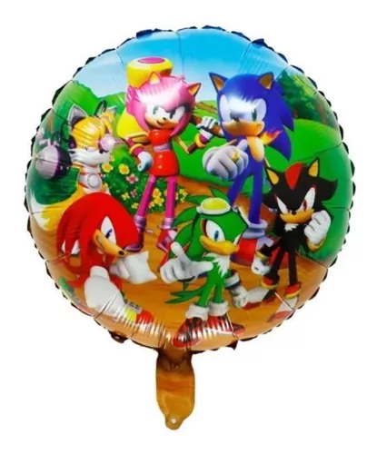 8 Globos metalizado Sonic