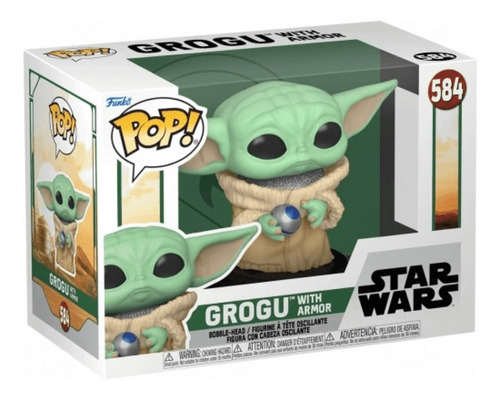 Figura de acción Grogu With armor 68650 de Funko Pop!