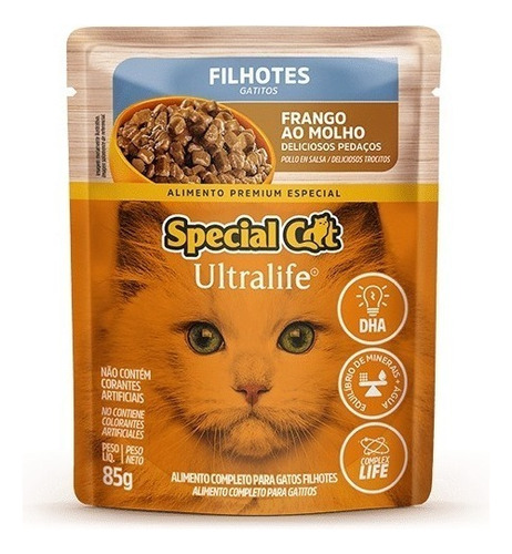 Alimento Special Cat Premium Especial para gato filhote sabor frango em saco de 85g