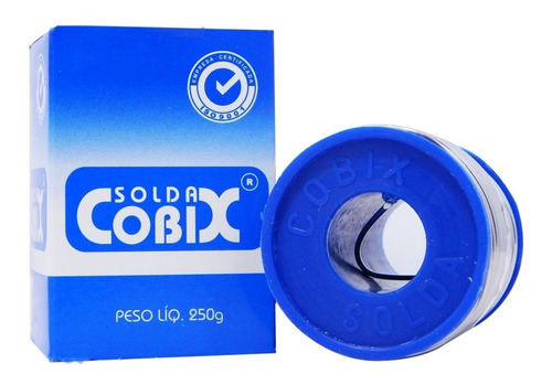 Estanho Cobix P/ Solda Rolo Azul - Fio 1,0 Mm - 250g