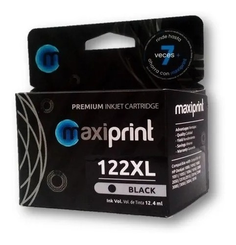 Cartucho De Tinta Maxiprint Compatible Con Hp 122 Xl Negro 