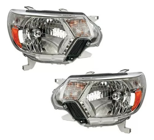 Par Faros Toyota Tacoma 2012 13 14 2015 F/ Cromado