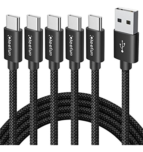 Cable Usb C [3 Pies, Paquete De 5], Cleefun Usb A A Tipo C C