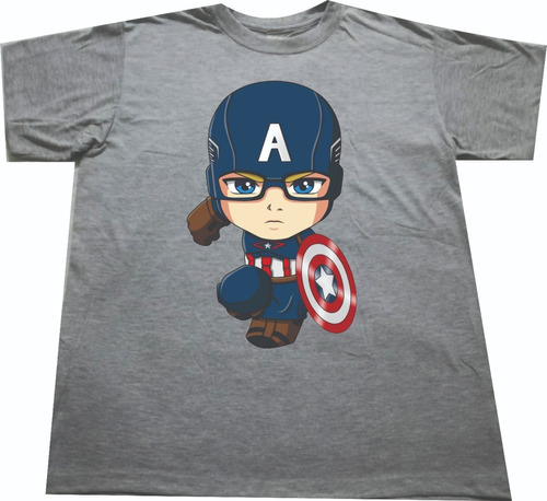 Camisetas Capitan America Marvel Niños Adultos Mod I