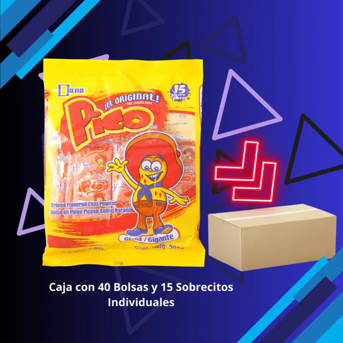 Delicioso Dulce En Polvo Típico Mexicano Chilito Picante Sabor Naranja Ideal Para Frutas Y Snacks Perfecto Para Negocios Fiestas Y Eventos Sabor Auténtico Caja Con 40 Bolsas De 15 Sobrecitos C/u