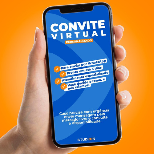 Imagem 5 de 5 de Convite Aniversario Virtual Personalizado Digital Whatsapp