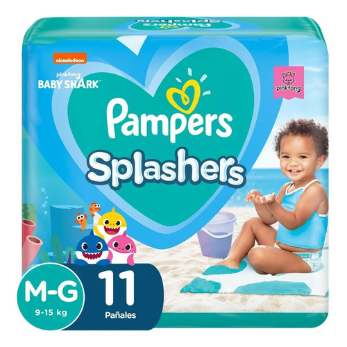 Pampers Pañales Piscina Pampers Splashers Talla M-g 11unid