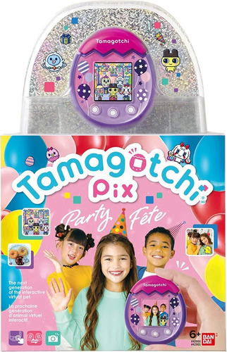 Tamagotchi Pix Party Morado Original Bandai