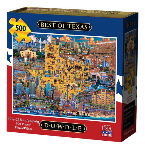 Dowdle Jigsaw Puzzle - Best Of Texas - 500 Piezas