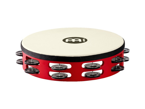 Pandero Rojo Crotalos Negros De Acero Meinl Tah2bk-r-tf