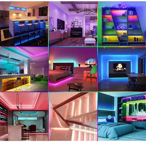 Imagen 4 de 10 de Tiras Led 5 Metros Con Remote Control Y Función Música