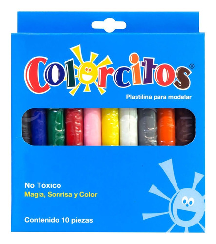 Plastilina Colorcitos Caja Con 10 Barras De Colores (Usado)