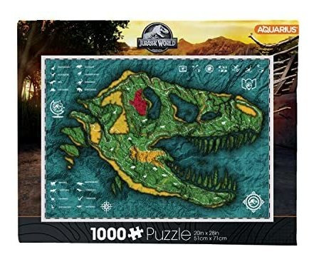 Aquarius Jurassic World Map Puzzle (1000 Pedazo Yl5tb