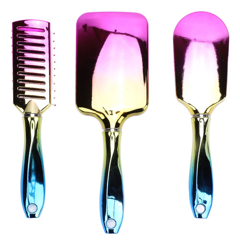Juego De Cepillos Para Desenredar El Cabello, 3 Piezas, Galv
