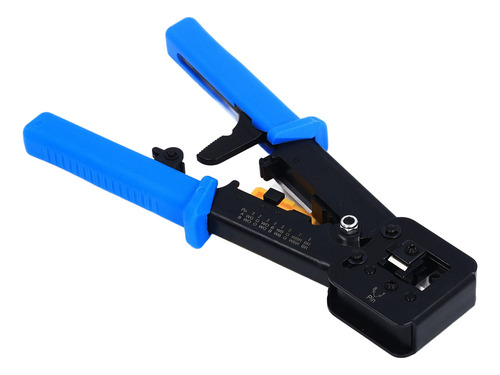 La Herramienta De Crimpado Rj45 Pasa A Través Del Cable Ethe